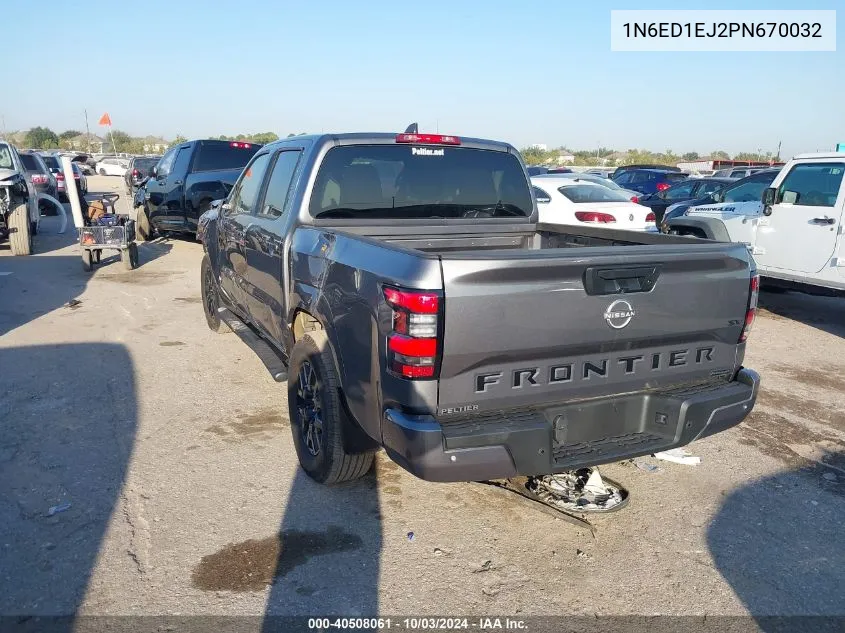 2023 Nissan Frontier Sv 4X2 VIN: 1N6ED1EJ2PN670032 Lot: 40508061