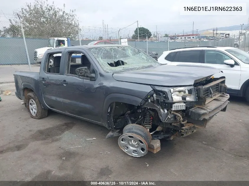 2024 Nissan Frontier S 4X2 VIN: 1N6ED1EJ1RN622363 Lot: 40636725