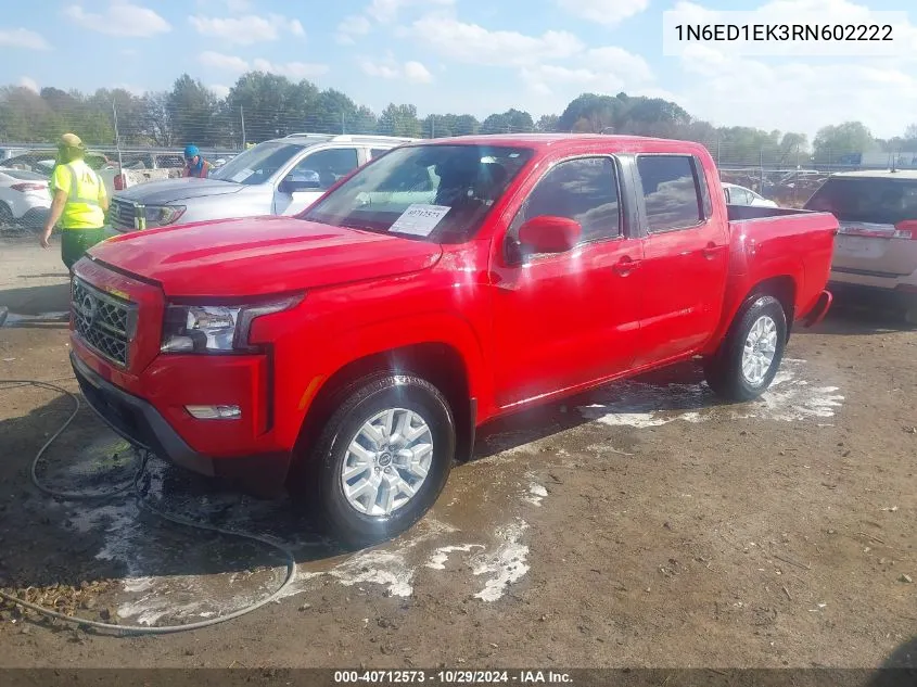 2024 Nissan Frontier Sv 4X4 VIN: 1N6ED1EK3RN602222 Lot: 40712573