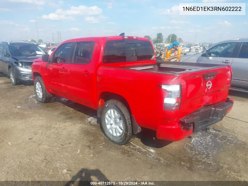 2024 Nissan Frontier Sv 4X4 VIN: 1N6ED1EK3RN602222 Lot: 40712573