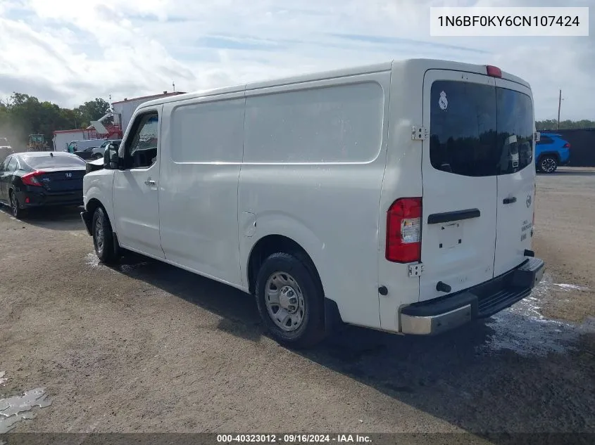 2012 Nissan Nv 2500 Nv2500 Hd Sv V6 VIN: 1N6BF0KY6CN107424 Lot: 40323012