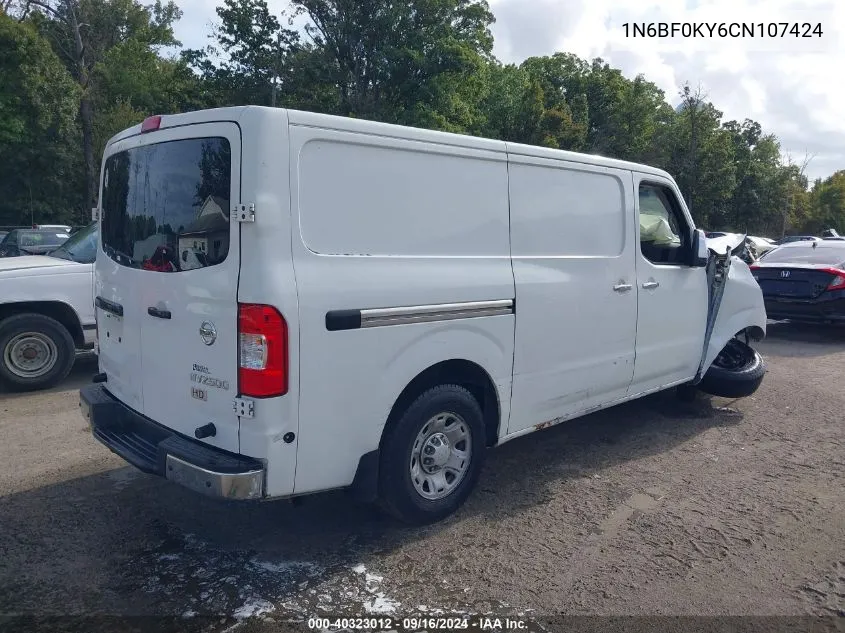 1N6BF0KY6CN107424 2012 Nissan Nv 2500 Nv2500 Hd Sv V6