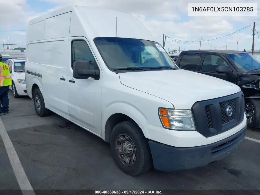 2012 Nissan Nv 2500 Nv2500 Hd S V8 VIN: 1N6AF0LX5CN103785 Lot: 40359633