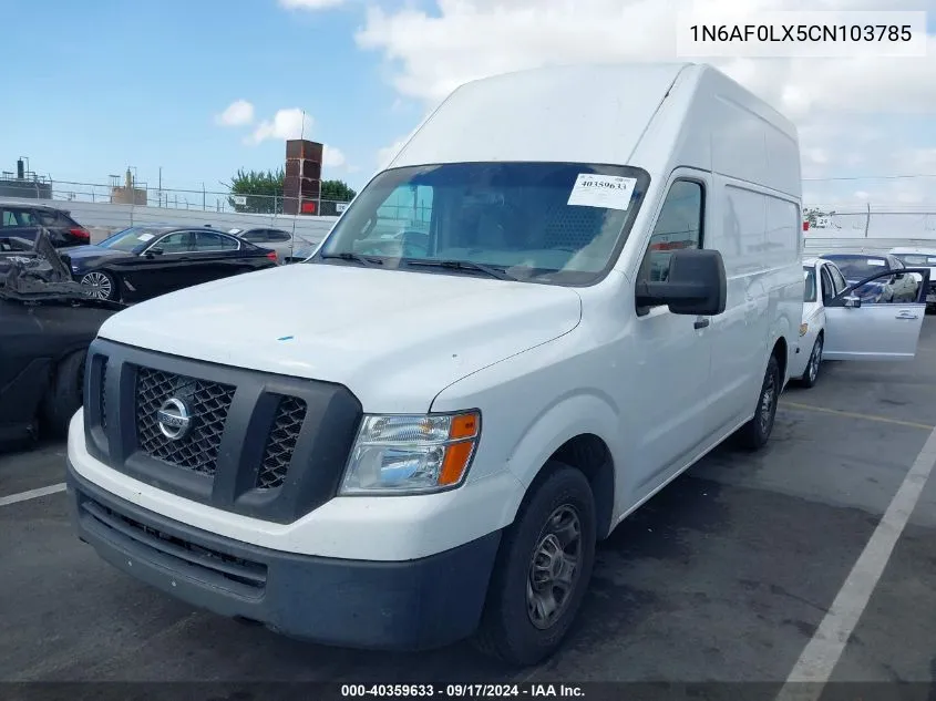 2012 Nissan Nv 2500 Nv2500 Hd S V8 VIN: 1N6AF0LX5CN103785 Lot: 40359633