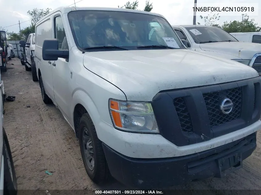 2012 Nissan Nv 1500/2500 VIN: 1N6BF0KL4CN105918 Lot: 40407501