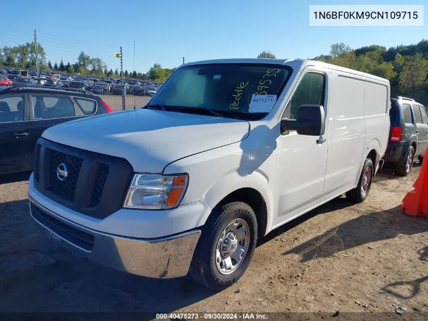 2012 Nissan Nv 1500 Nv1500 S V6 VIN: 1N6BF0KM9CN109715 Lot: 40475273