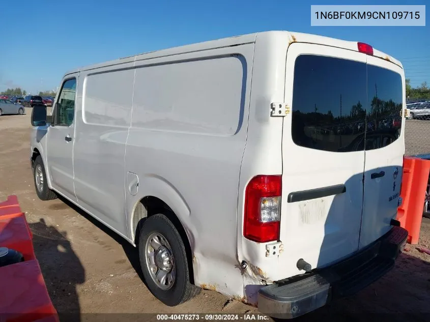 2012 Nissan Nv 1500 Nv1500 S V6 VIN: 1N6BF0KM9CN109715 Lot: 40475273