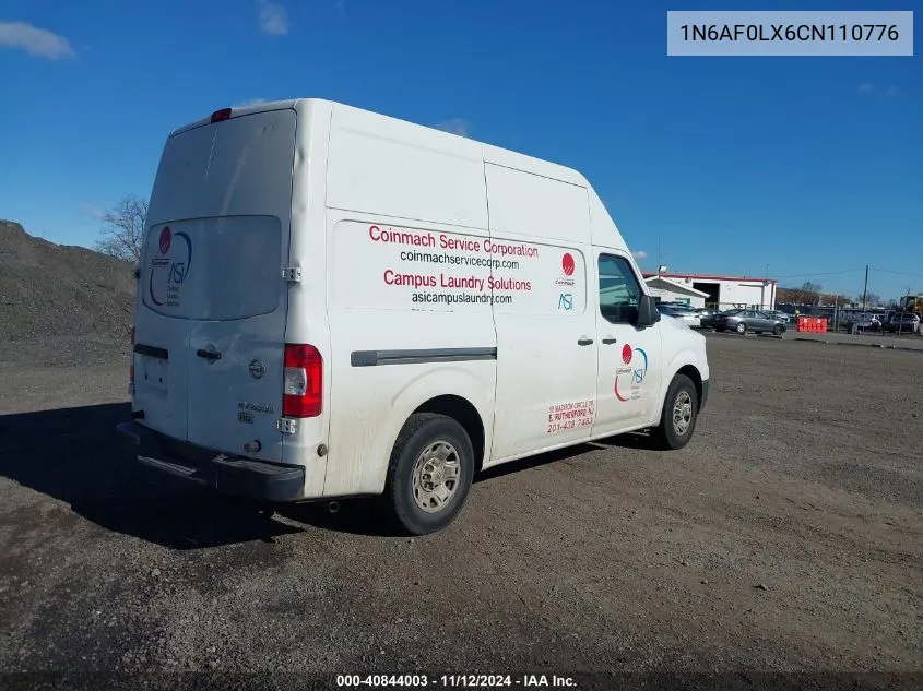 2012 Nissan Nv 2500 Nv2500 Hd S V8 VIN: 1N6AF0LX6CN110776 Lot: 40844003