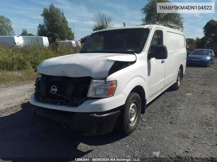 2013 Nissan Nv 1500/2500 VIN: 1N6BF0KM4DN104522 Lot: 12093541