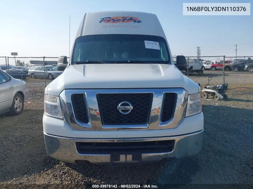 2013 Nissan Nv Cargo Nv2500 Hd Sv V6 VIN: 1N6BF0LY3DN110376 Lot: 39978142