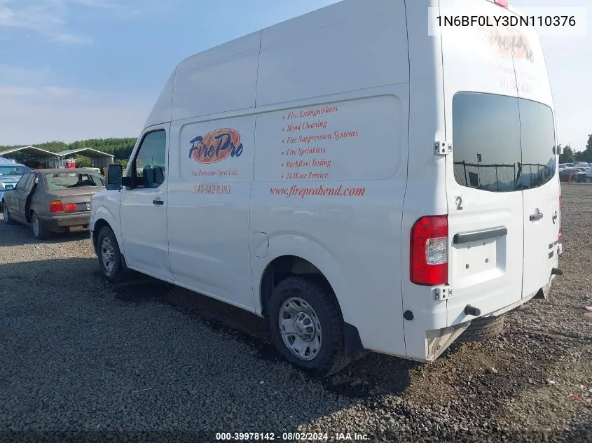 2013 Nissan Nv Cargo Nv2500 Hd Sv V6 VIN: 1N6BF0LY3DN110376 Lot: 39978142