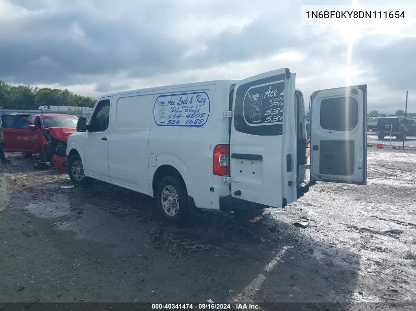 1N6BF0KY8DN111654 2013 Nissan Nv Cargo Nv2500 Hd S V6