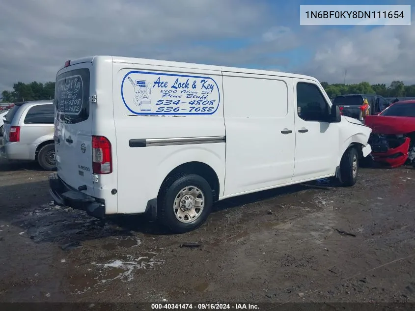 2013 Nissan Nv Cargo Nv2500 Hd S V6 VIN: 1N6BF0KY8DN111654 Lot: 40341474