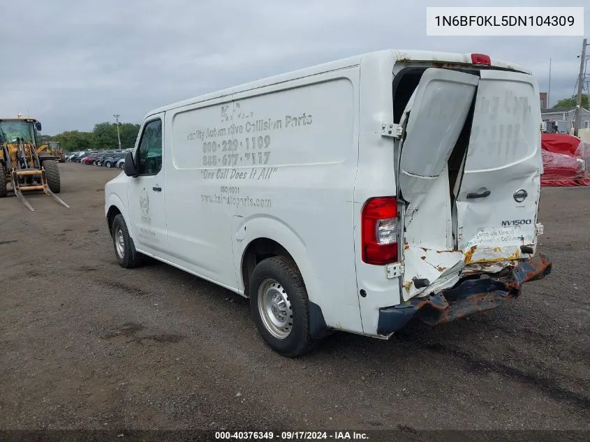 2013 Nissan Nv Cargo Nv1500 S V6 VIN: 1N6BF0KL5DN104309 Lot: 40376349