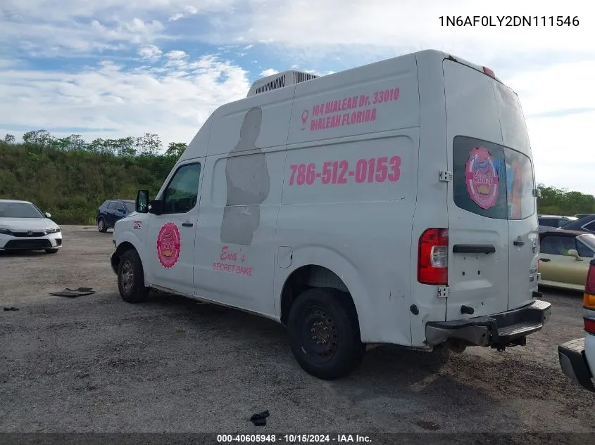 2013 Nissan Nv Cargo Nv3500 Hd Sv V8 VIN: 1N6AF0LY2DN111546 Lot: 40605948