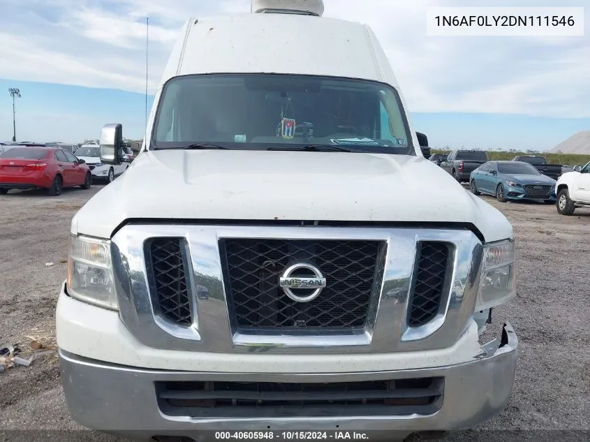 2013 Nissan Nv Cargo Nv3500 Hd Sv V8 VIN: 1N6AF0LY2DN111546 Lot: 40605948