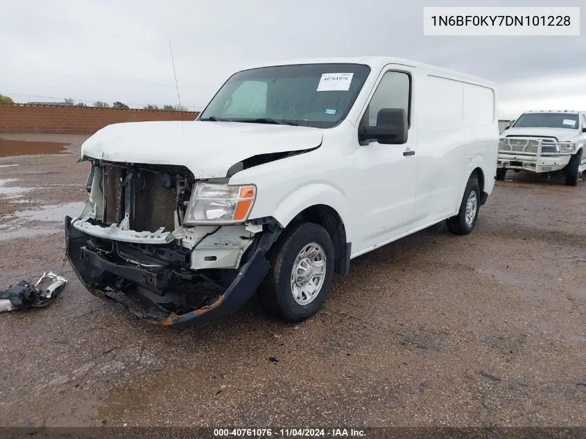 2013 Nissan Nv Cargo Nv2500 Hd S V6 VIN: 1N6BF0KY7DN101228 Lot: 40761076