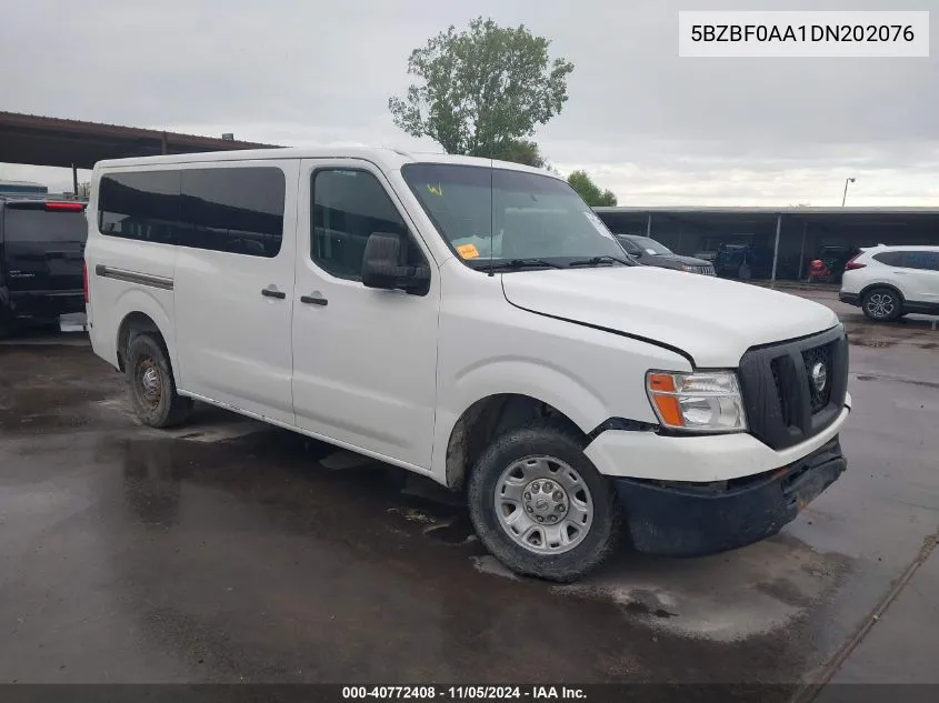 2013 Nissan Nv Passenger Nv3500 Hd S V6 VIN: 5BZBF0AA1DN202076 Lot: 40772408