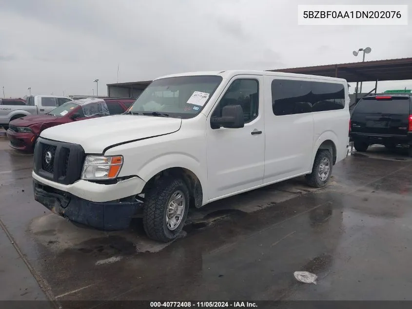 2013 Nissan Nv Passenger Nv3500 Hd S V6 VIN: 5BZBF0AA1DN202076 Lot: 40772408