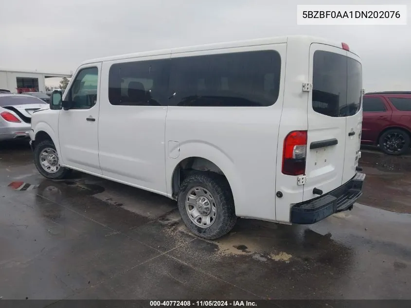 2013 Nissan Nv Passenger Nv3500 Hd S V6 VIN: 5BZBF0AA1DN202076 Lot: 40772408