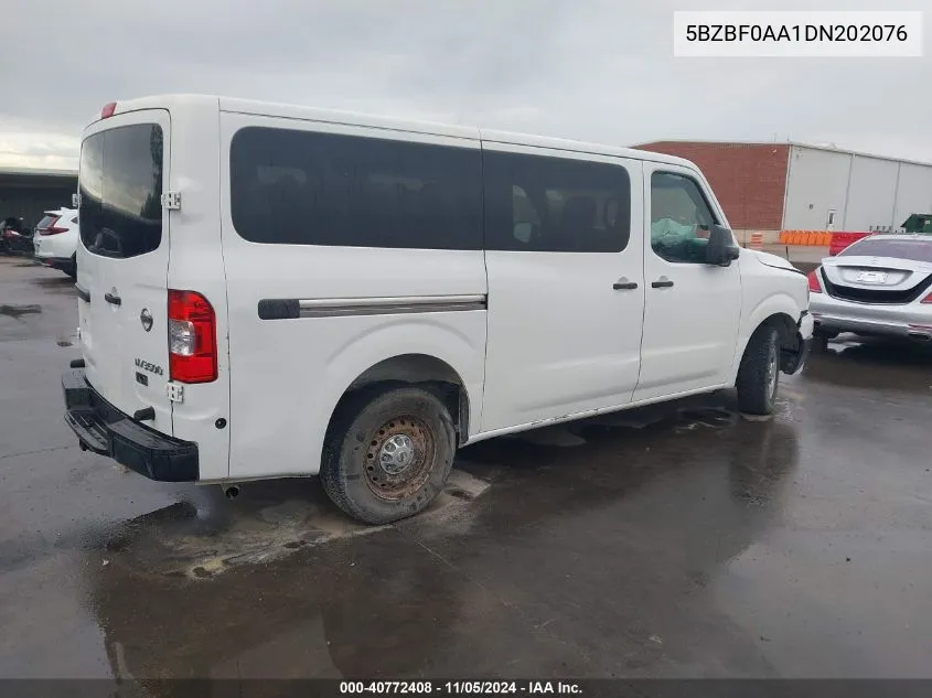 2013 Nissan Nv Passenger Nv3500 Hd S V6 VIN: 5BZBF0AA1DN202076 Lot: 40772408