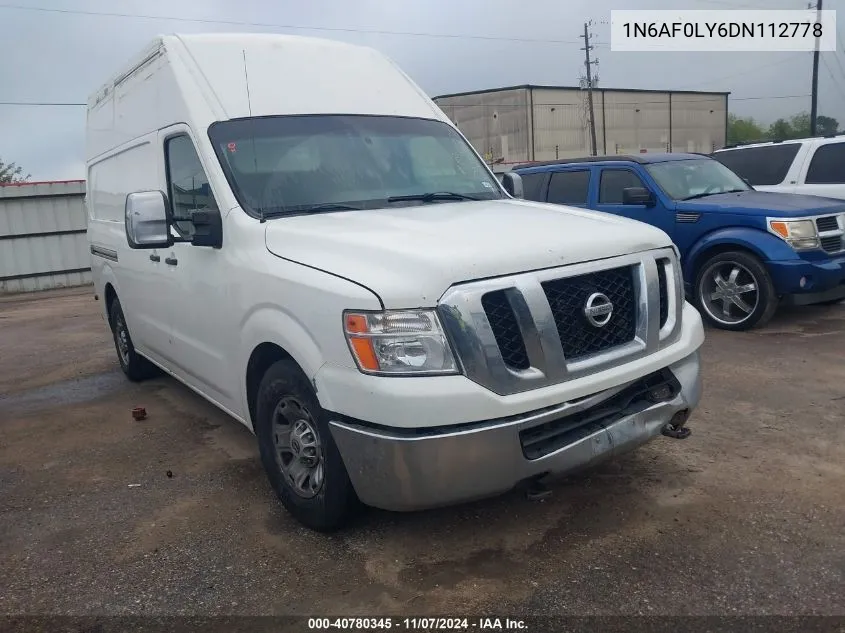 2013 Nissan Nv Cargo Nv2500 Hd Sv V8 VIN: 1N6AF0LY6DN112778 Lot: 40780345