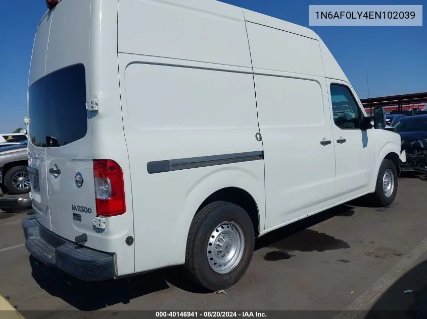 2014 Nissan Nv Cargo Nv2500 Hd S V8/Sv/Sv V8 VIN: 1N6AF0LY4EN102039 Lot: 40146941