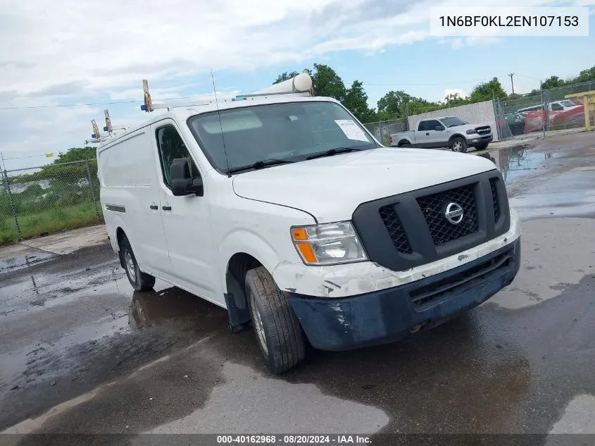 2014 Nissan Nv Cargo Nv1500 S V6 VIN: 1N6BF0KL2EN107153 Lot: 40162968