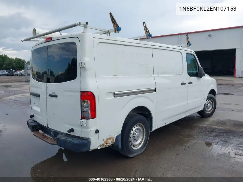 1N6BF0KL2EN107153 2014 Nissan Nv Cargo Nv1500 S V6