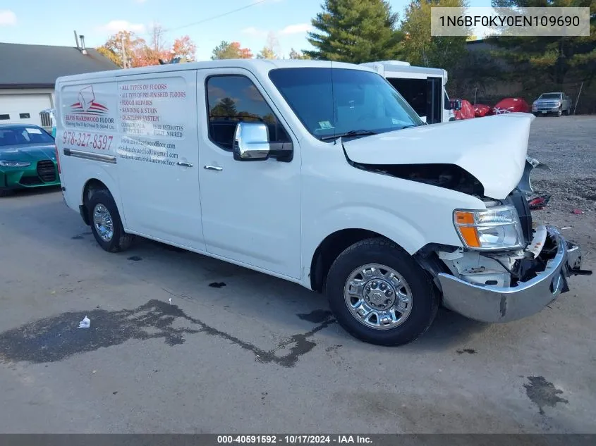 2014 Nissan Nv Cargo Nv2500 Hd Sv V6 VIN: 1N6BF0KY0EN109690 Lot: 40591592