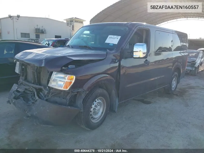 2014 Nissan Nv 3500 S/3500 Sv/3500 Sl VIN: 5BZAF0AA7EN160557 Lot: 40644378