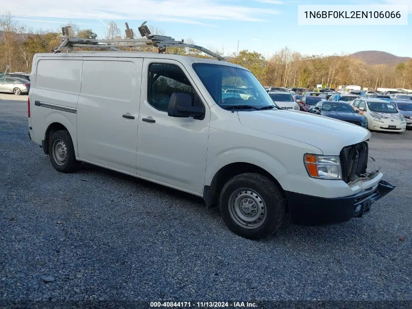 1N6BF0KL2EN106066 2014 Nissan Nv Cargo Nv1500 S V6