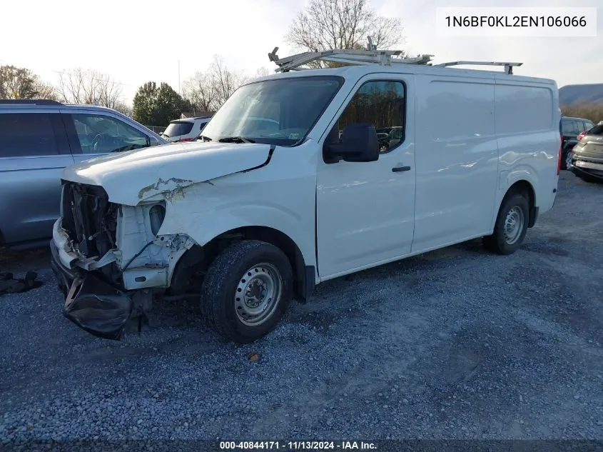 1N6BF0KL2EN106066 2014 Nissan Nv Cargo Nv1500 S V6