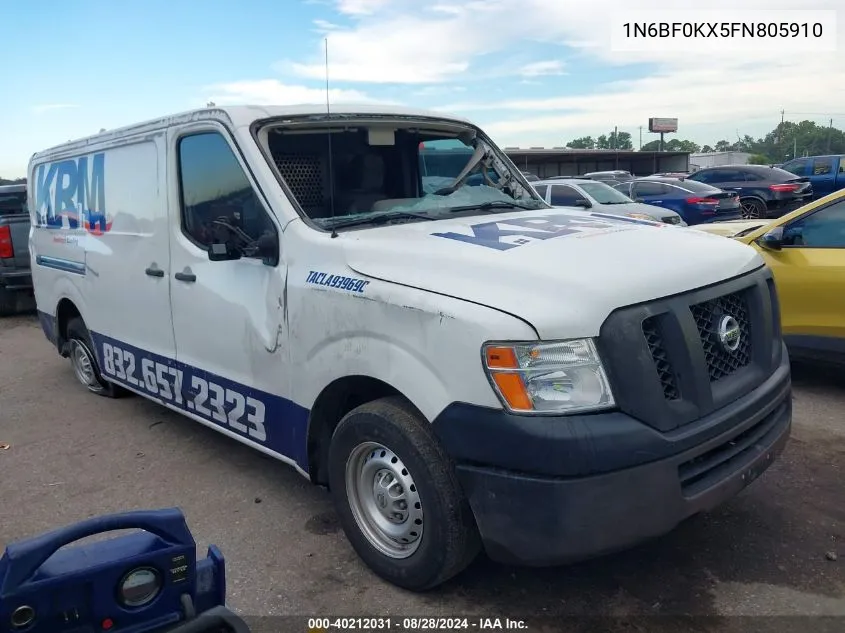 2015 Nissan Nv Cargo Nv2500 Hd S V6 VIN: 1N6BF0KX5FN805910 Lot: 40212031