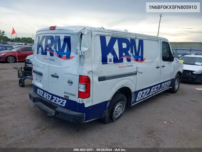 1N6BF0KX5FN805910 2015 Nissan Nv Cargo Nv2500 Hd S V6