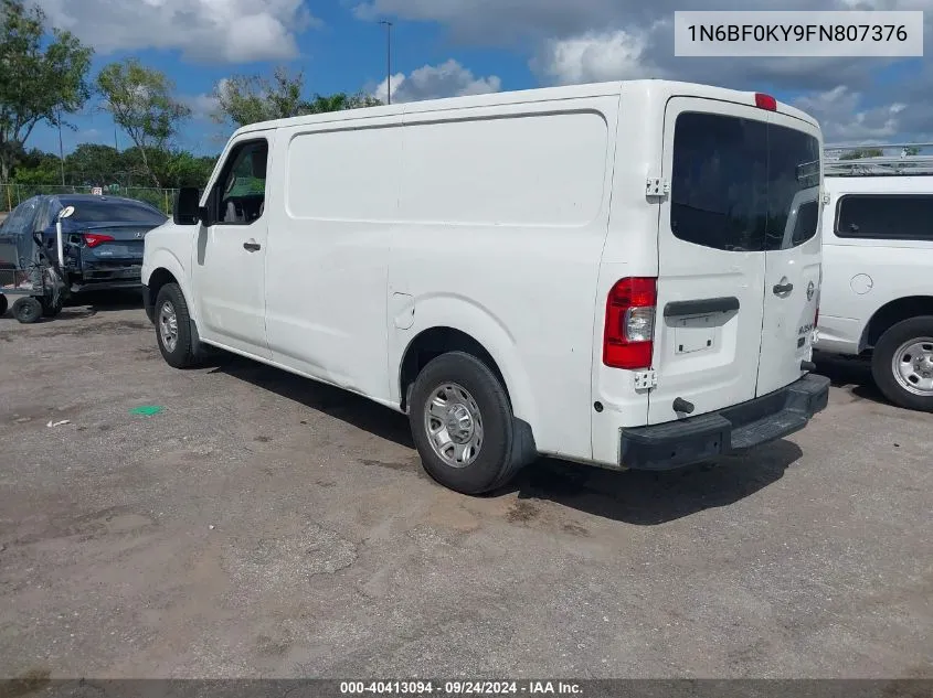 1N6BF0KY9FN807376 2015 Nissan Nv Cargo Nv2500 Hd Sv V6