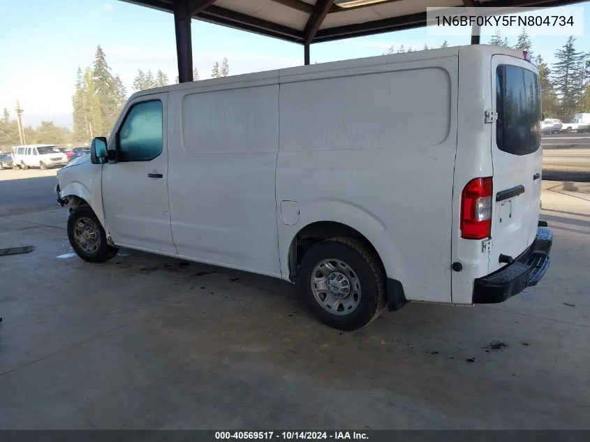 2015 Nissan Nv 1500/2500 VIN: 1N6BF0KY5FN804734 Lot: 40569517