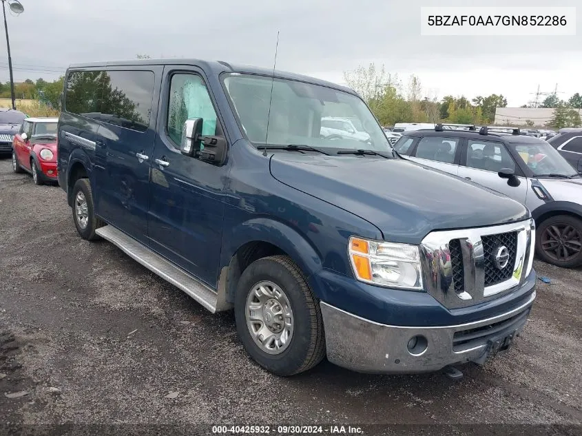 2016 Nissan Nv 3500 S/3500 Sv/3500 Sl VIN: 5BZAF0AA7GN852286 Lot: 40425932