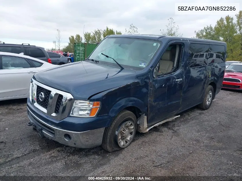 2016 Nissan Nv 3500 S/3500 Sv/3500 Sl VIN: 5BZAF0AA7GN852286 Lot: 40425932