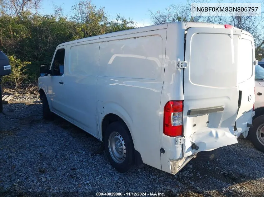 2016 Nissan Nv Cargo Nv1500 S V6 VIN: 1N6BF0KM8GN806797 Lot: 40829086