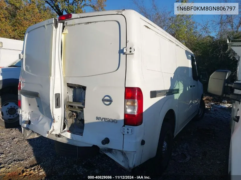 2016 Nissan Nv Cargo Nv1500 S V6 VIN: 1N6BF0KM8GN806797 Lot: 40829086