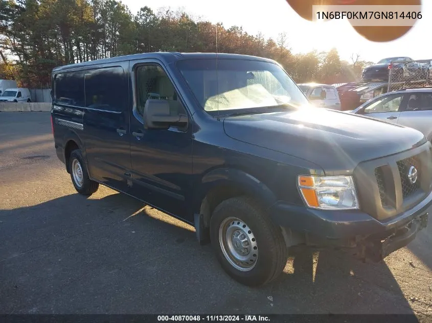 2016 Nissan Nv Cargo Nv1500 S V6 VIN: 1N6BF0KM7GN814406 Lot: 40870048