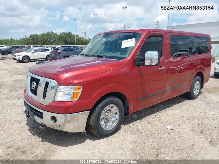 2017 Nissan Nv Passenger Nv3500 Hd Sl V8 VIN: 5BZAF0AA4HN853154 Lot: 39799782