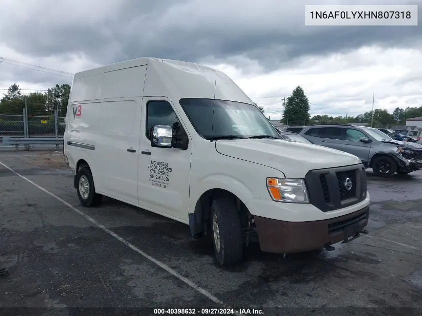 2017 Nissan Nv Cargo Nv2500 Hd Sv V8 VIN: 1N6AF0LYXHN807318 Lot: 40398632