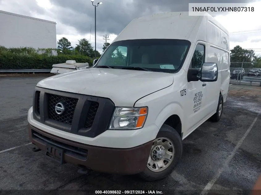 2017 Nissan Nv Cargo Nv2500 Hd Sv V8 VIN: 1N6AF0LYXHN807318 Lot: 40398632