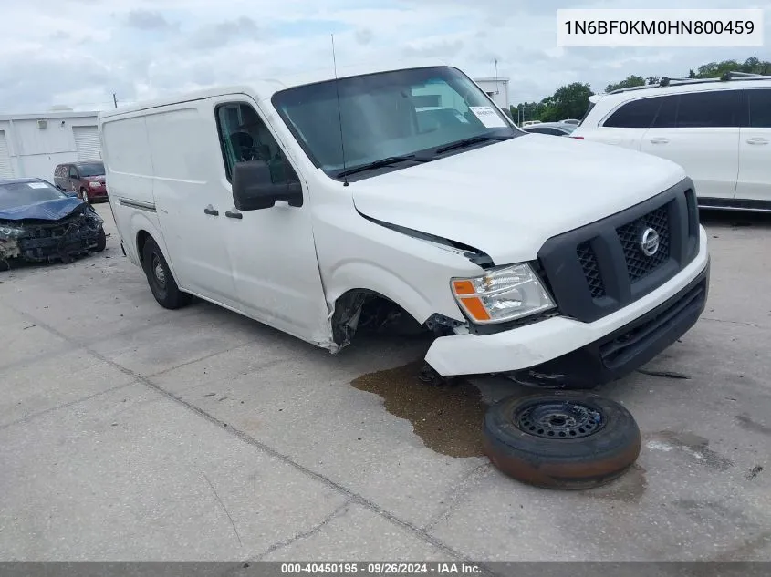 2017 Nissan Nv Cargo Nv1500 S V6 VIN: 1N6BF0KM0HN800459 Lot: 40450195