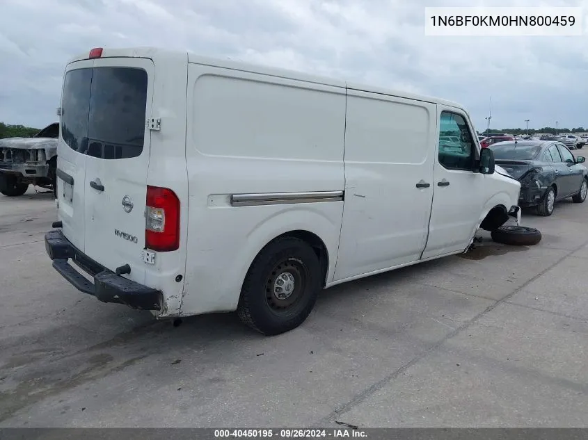 2017 Nissan Nv Cargo Nv1500 S V6 VIN: 1N6BF0KM0HN800459 Lot: 40450195