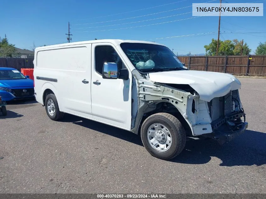 2018 Nissan Nv Cargo Nv2500 Hd Sv V8 VIN: 1N6AF0KY4JN803675 Lot: 40370283