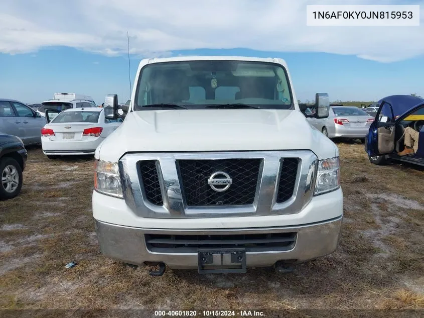 2018 Nissan Nv Cargo Nv3500 Hd Sl V8 VIN: 1N6AF0KY0JN815953 Lot: 40601820