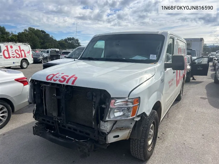 2018 Nissan Nv Cargo Nv2500 Hd S V6 VIN: 1N6BF0KY0JN816590 Lot: 40625910